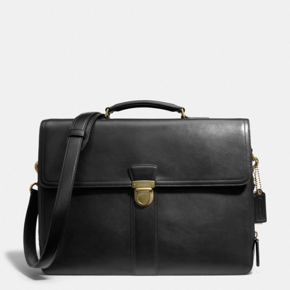 BLEECKER LEATHER FLAP BRIEF