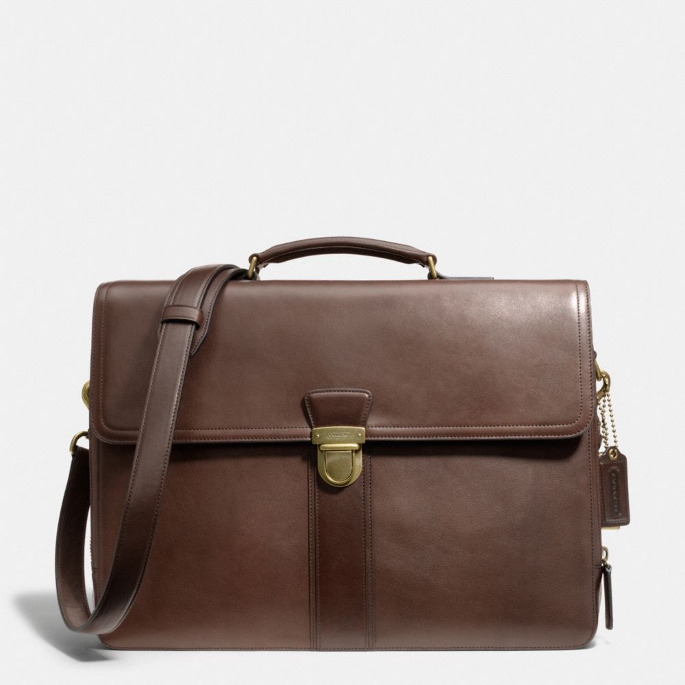 BLEECKER LEATHER FLAP BRIEF