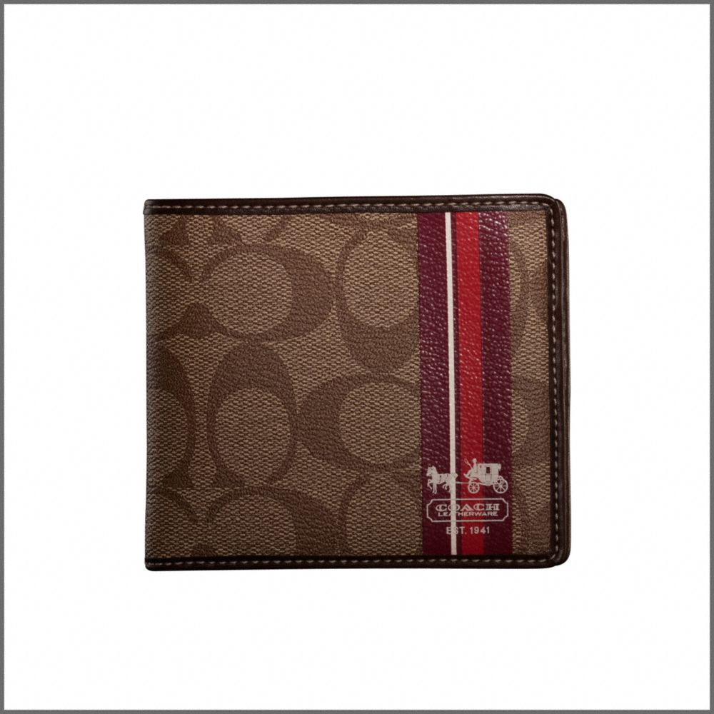 Coach Heritage Stripe Double Billfold $138.00
