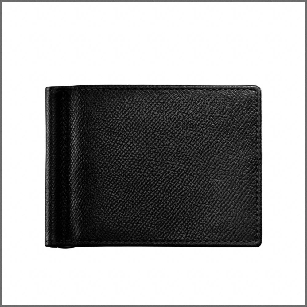 DRESS TEXTURED SLIM MONEY CLIP WALLET $148.00