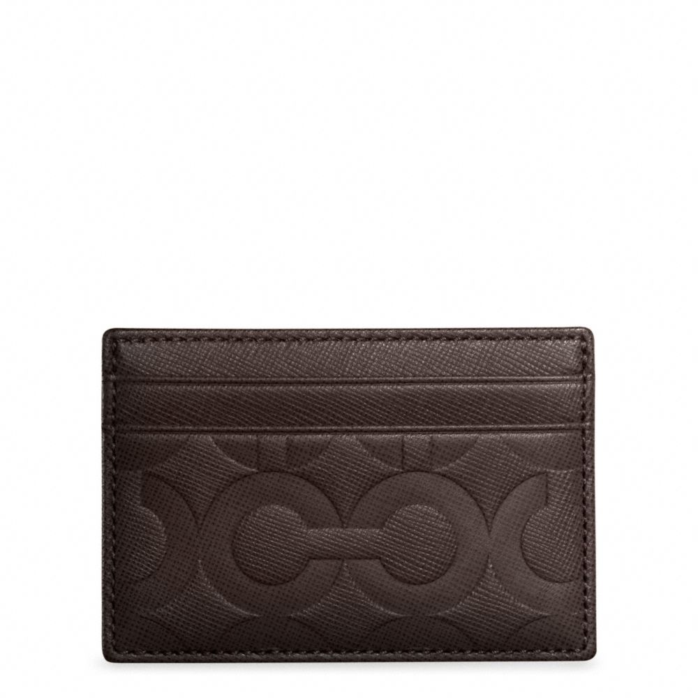 OP ART EMBOSSED LEATHER SLIM CARD CASE