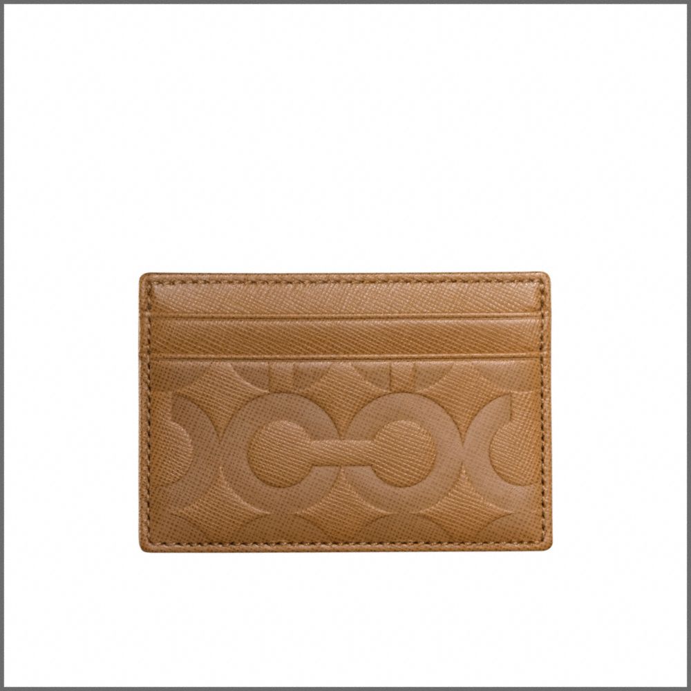 COACH OP ART LEATHER SLIM CARD CASE $88.00