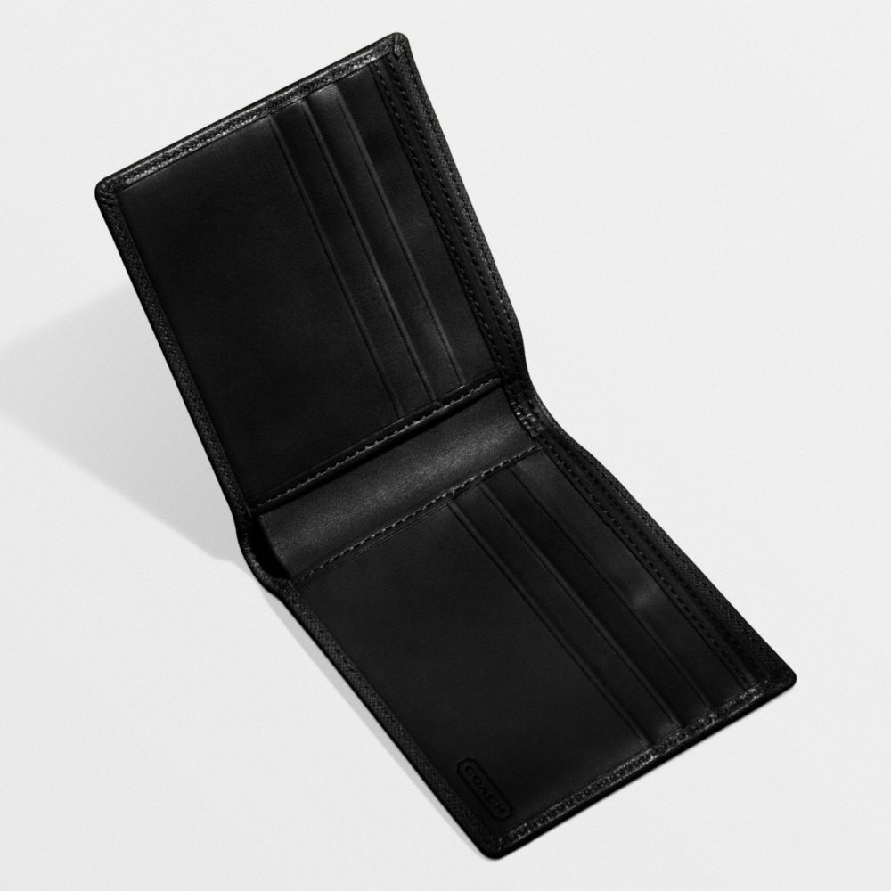 OP ART EMBOSSED LEATHER DOUBLE BILLFOLD WALLET