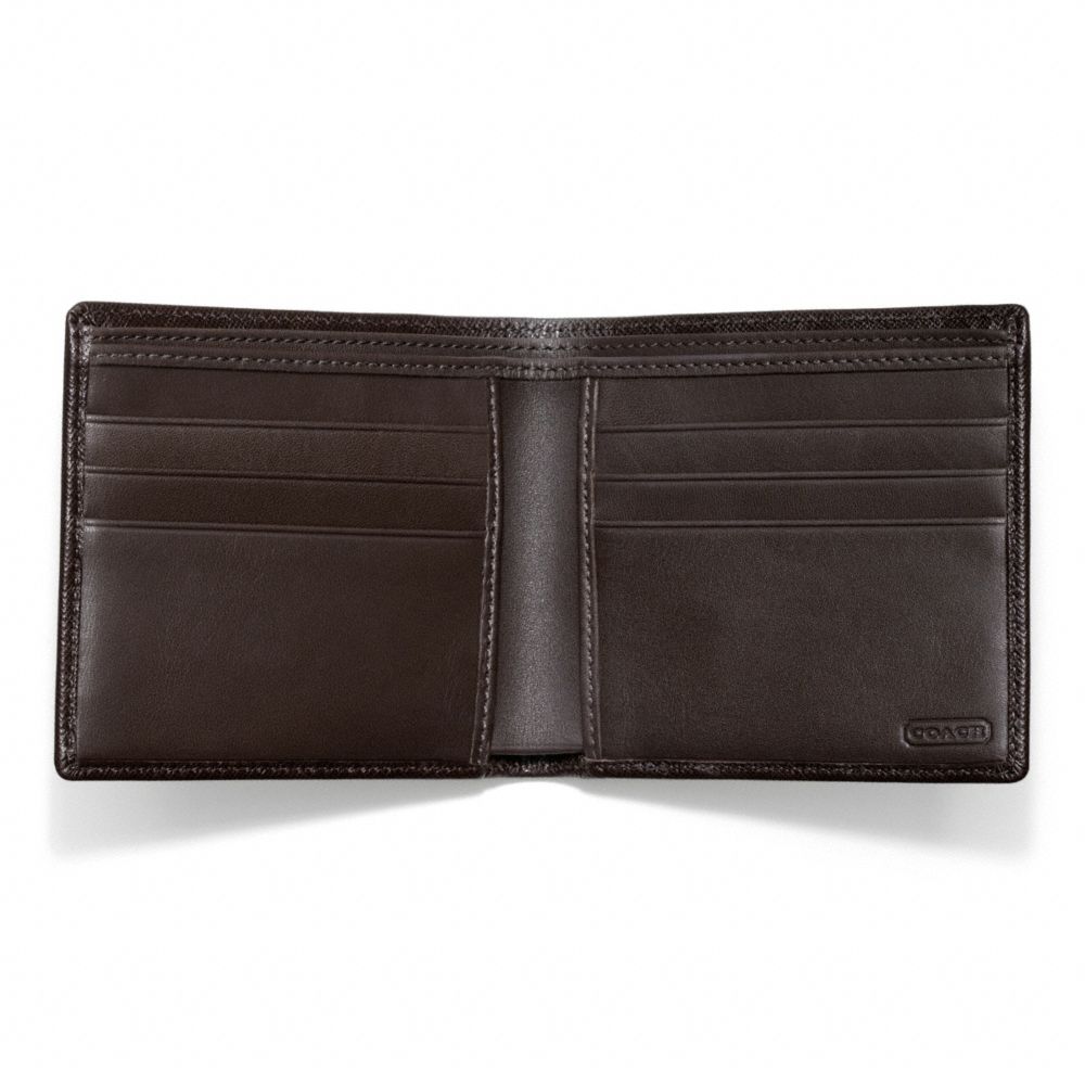 OP ART EMBOSSED LEATHER DOUBLE BILLFOLD WALLET
