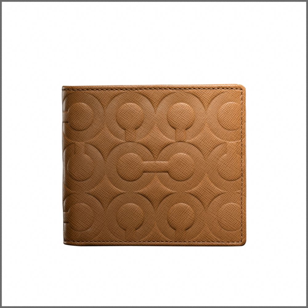 COACH OP ART LEATHER DOUBLE BILLFOLD $148.00