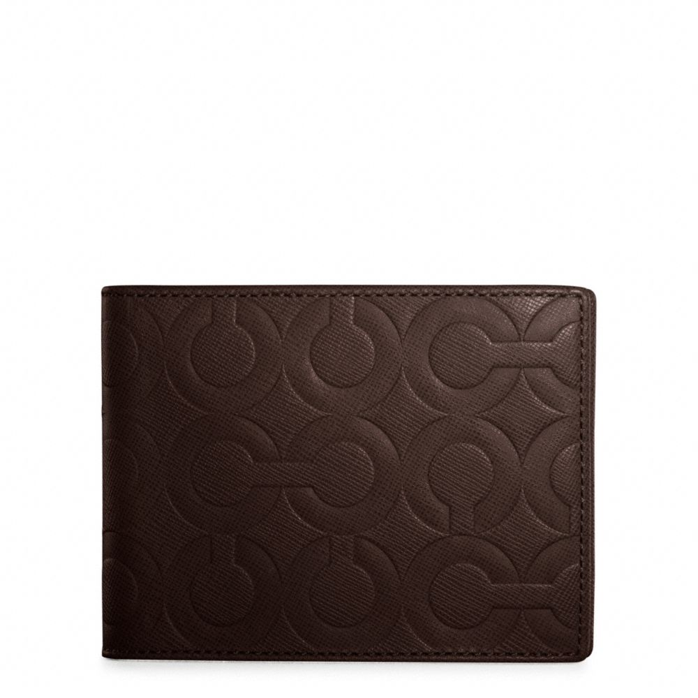 OP ART EMBOSSED LEATHER PASSCASE ID