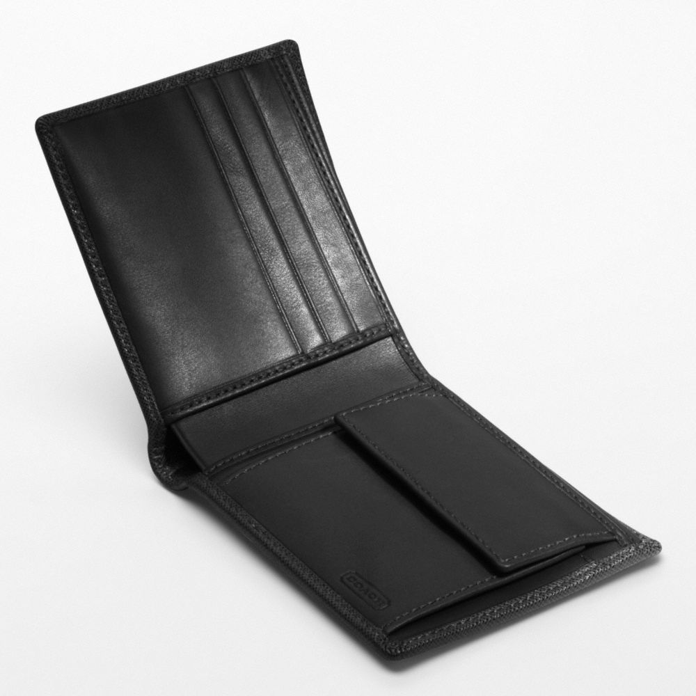 OP ART EMBOSSED LEATHER COIN