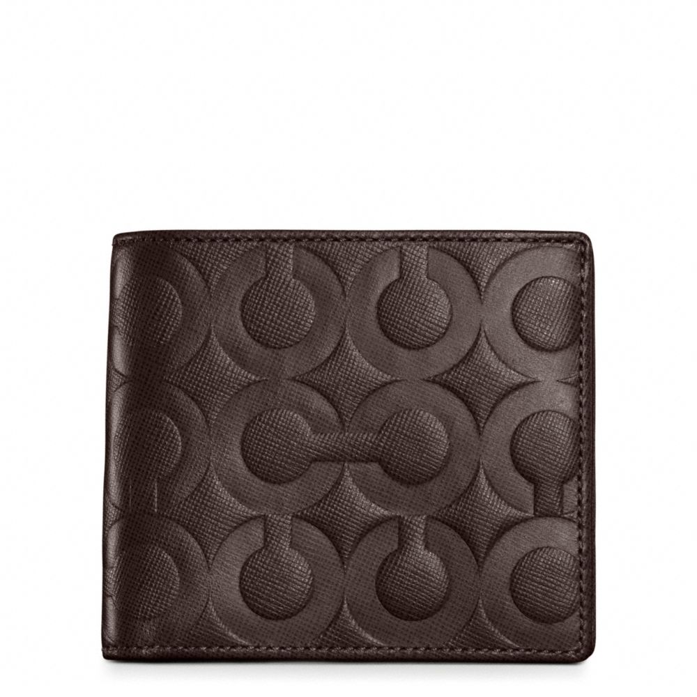 OP ART EMBOSSED LEATHER COIN