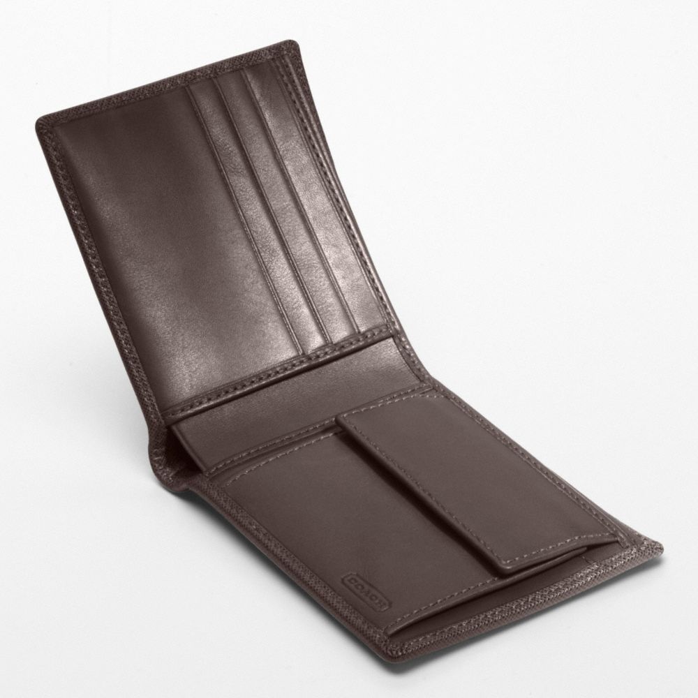 OP ART EMBOSSED LEATHER COIN