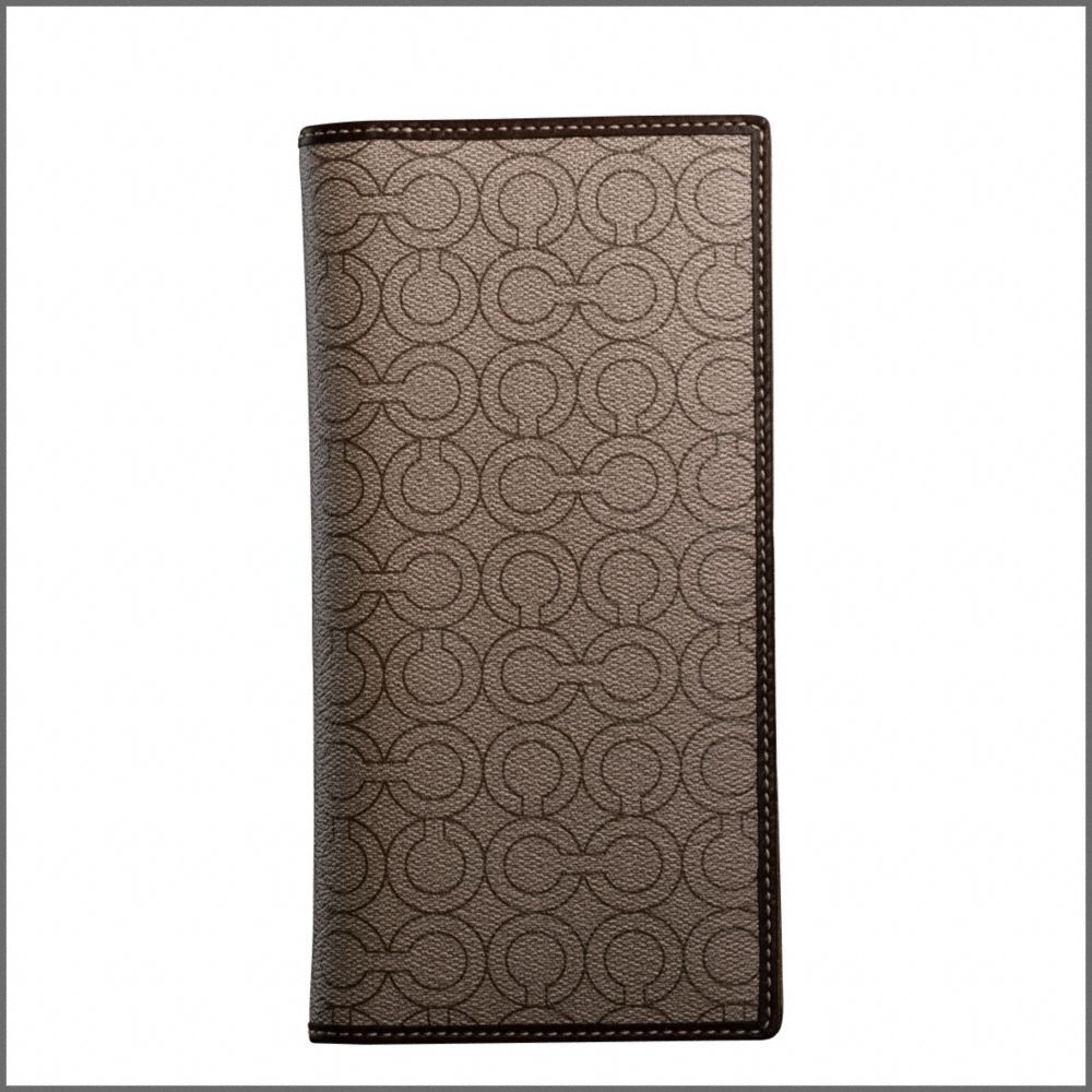 COACH OP ART COATED CANVAS BREAST POCKET WALLET $188.00