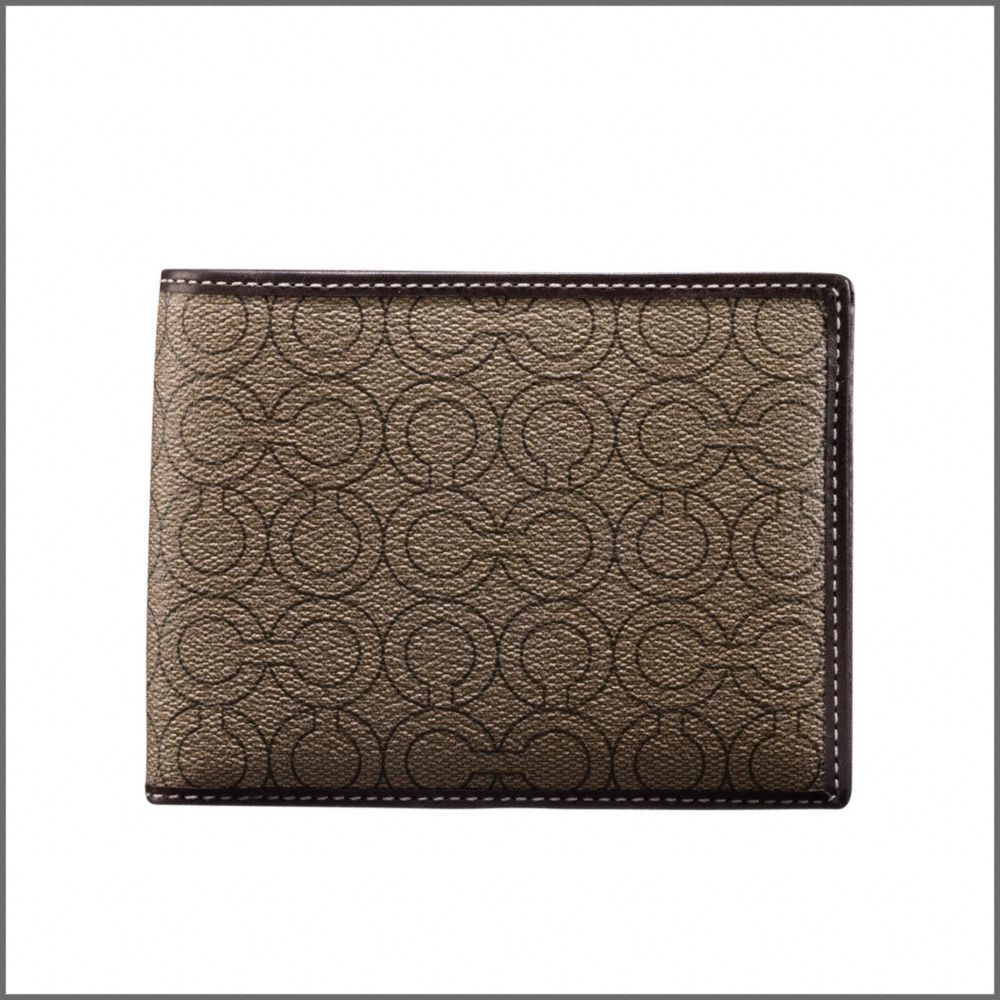 COACH OP ART COATED CANVAS PASSCASE ID WALLET $158.00