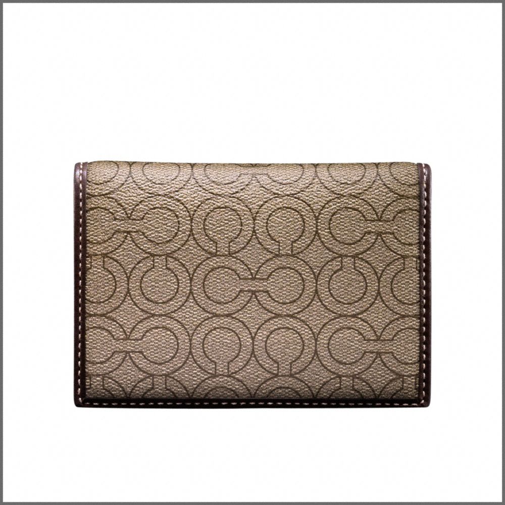 COACH OP ART COATED CANVAS COMPACT ID WALLET $138.00