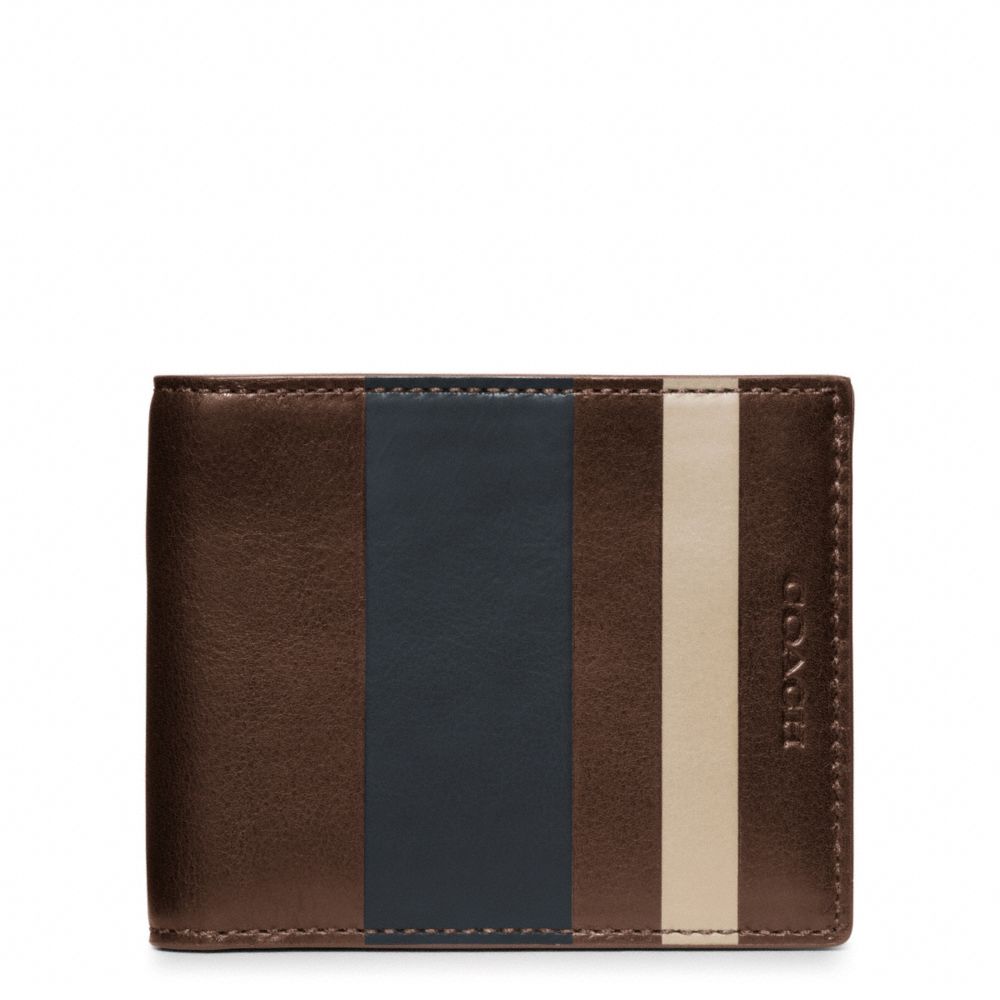 BLEECKER LEGACY DEBOSSED PAINTED STRIPE SLIM BILLFOLD