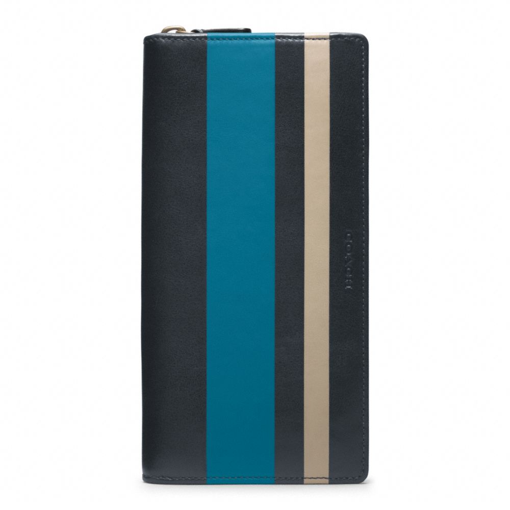 BLEECKER LEGACY DEBOSSED STRIPE ACCORDION ZIP