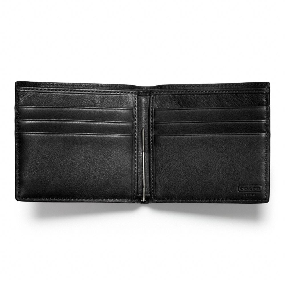 BLEECKER LEATHER MONEY CLIP SINGLE BILLFOLD