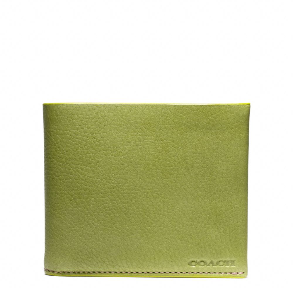 BLEECKER PEBBLED LEATHER DOUBLE BILLFOLD