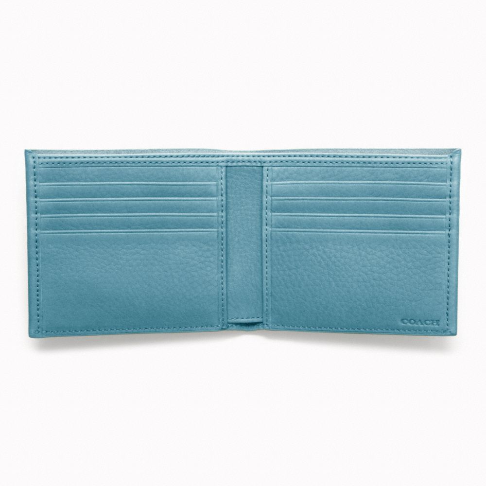 BLEECKER PEBBLED LEATHER DOUBLE BILLFOLD