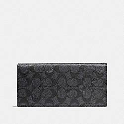 COACH Breast Pocket Wallet In Signature Canvas - CHARCOAL - 74939