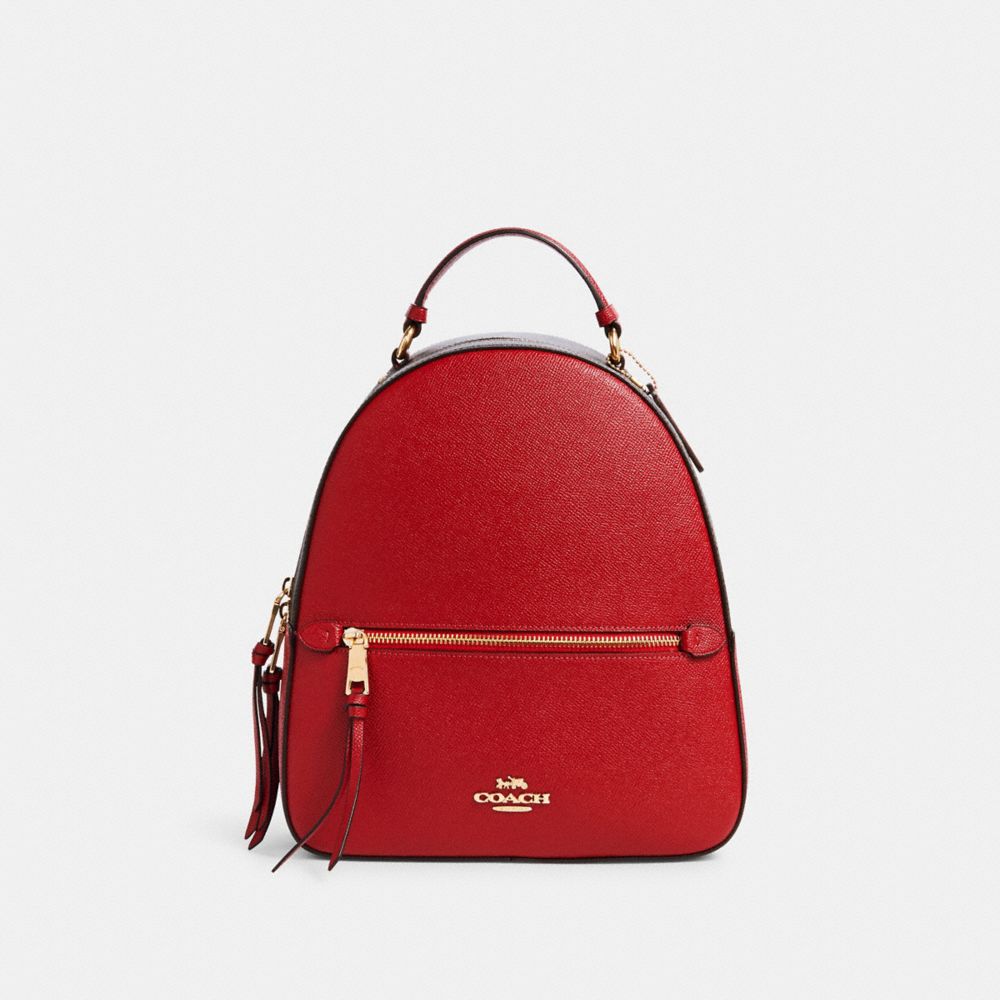 COACH JORDYN BACKPACK WITH SIGNATURE CANVAS DETAIL - IM/BROWN 1941 RED - 76622