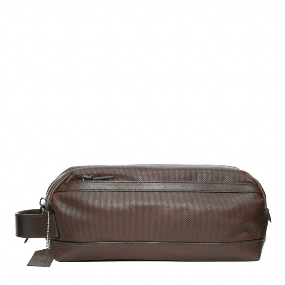 BLEECKER EMBOSSED TEXTURED LEATHER TRAVEL KIT