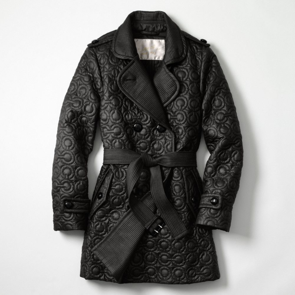 Coach Op Art Quilted Trench $498.00
