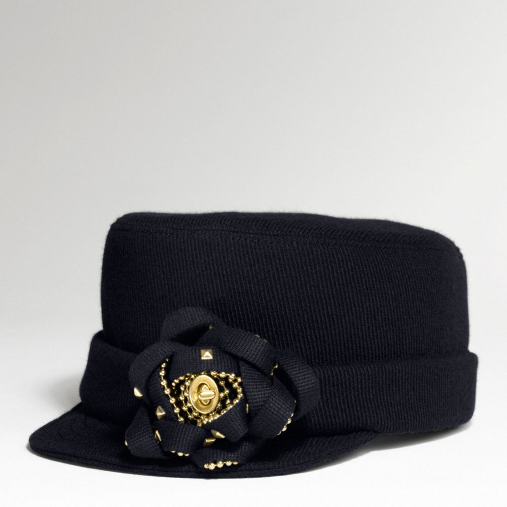 Military Cap with Ball Chain Flower $198.00