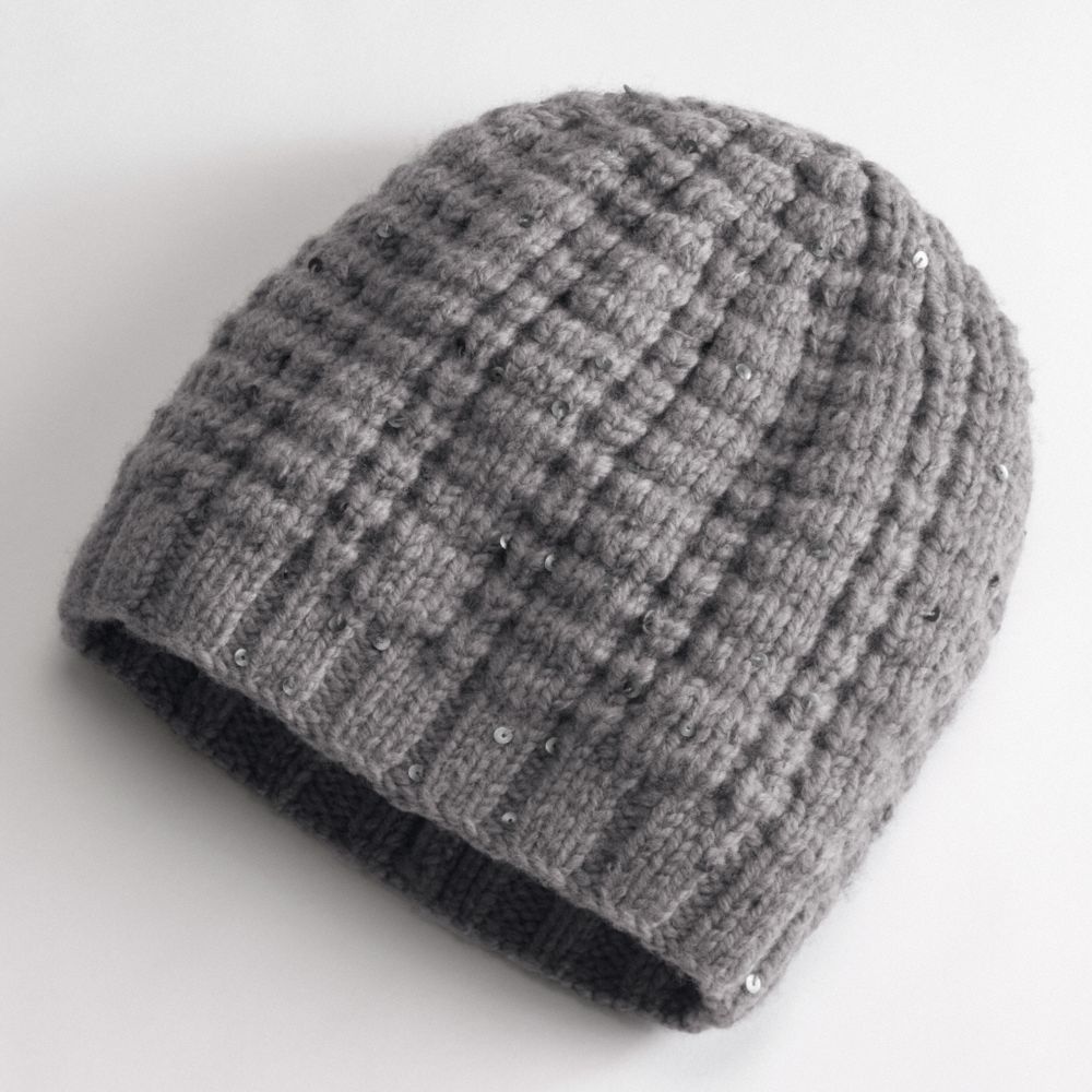 SEQUIN WAFFLE WEAVE HAT $98.00