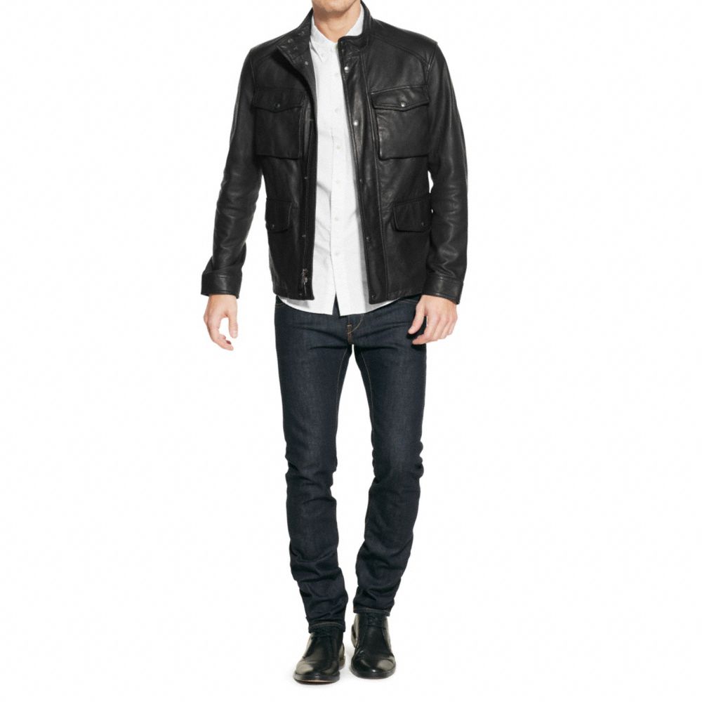 LIGHTWEIGHT HARRISON LEATHER FIELD JACKET