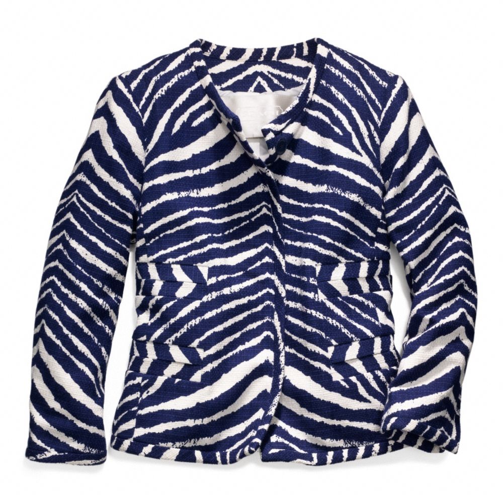 PRINTED ZEBRA CASHIN JACKET
