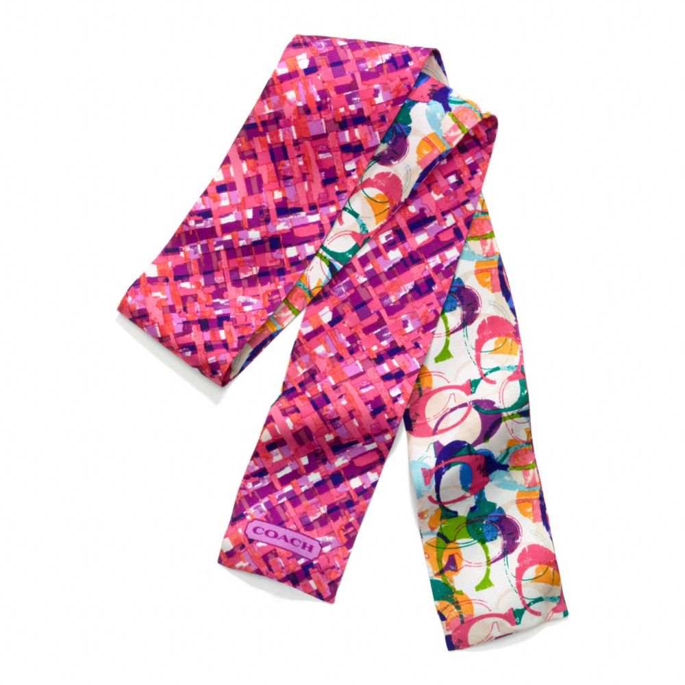 POPPY STAMPED C LONG PONYTAIL SCARF