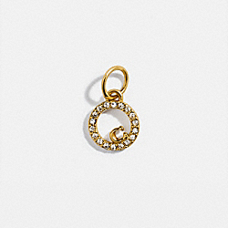 COACH COLLECTIBLE ETERNITY CIRCLE PAVE CHARM - GOLD - 88518