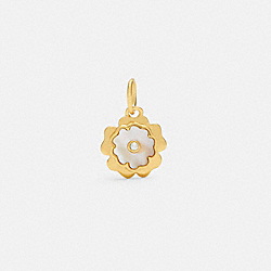 COACH Collectible Tea Rose Charm - GOLD/MULTI - 89879