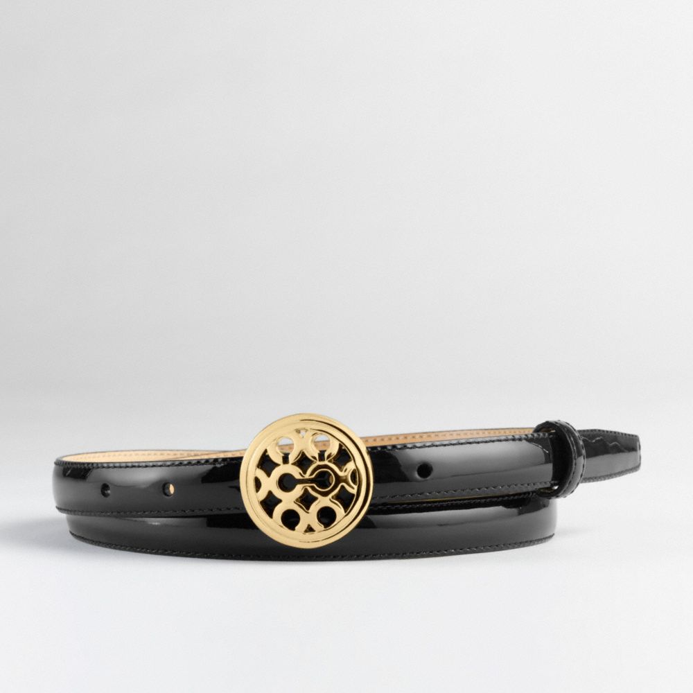 MADISON SKINNY LEATHER BELT $98.00