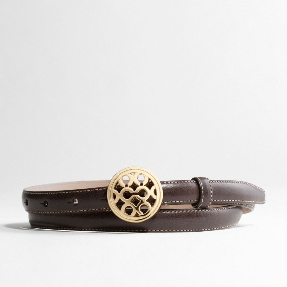 MADISON SKINNY LEATHER BELT $98.00