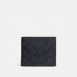 COACH 3-IN-1 WALLET IN SIGNATURE CANVAS - MIDNIGHT - 916
