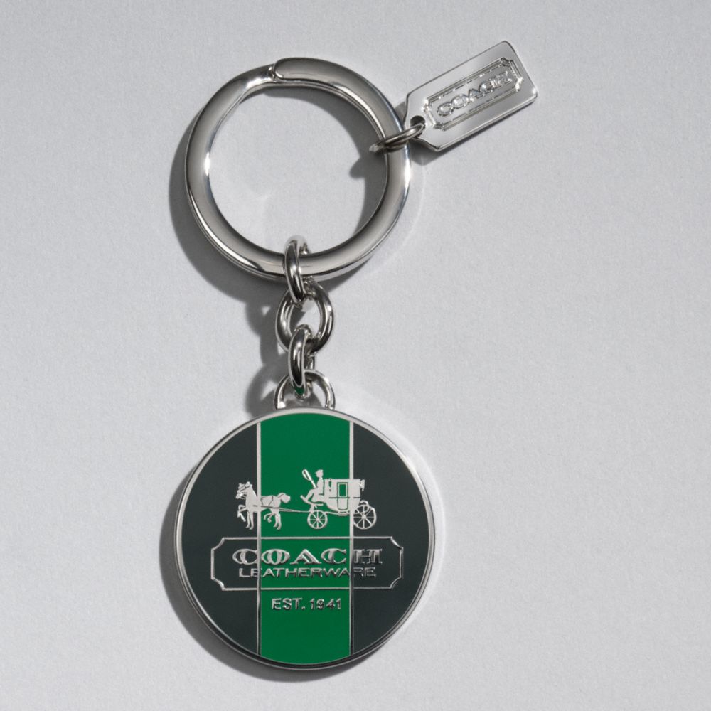 ヘリテージ ストライプ ラウンド エナメル キーフォブ &yen;10,500