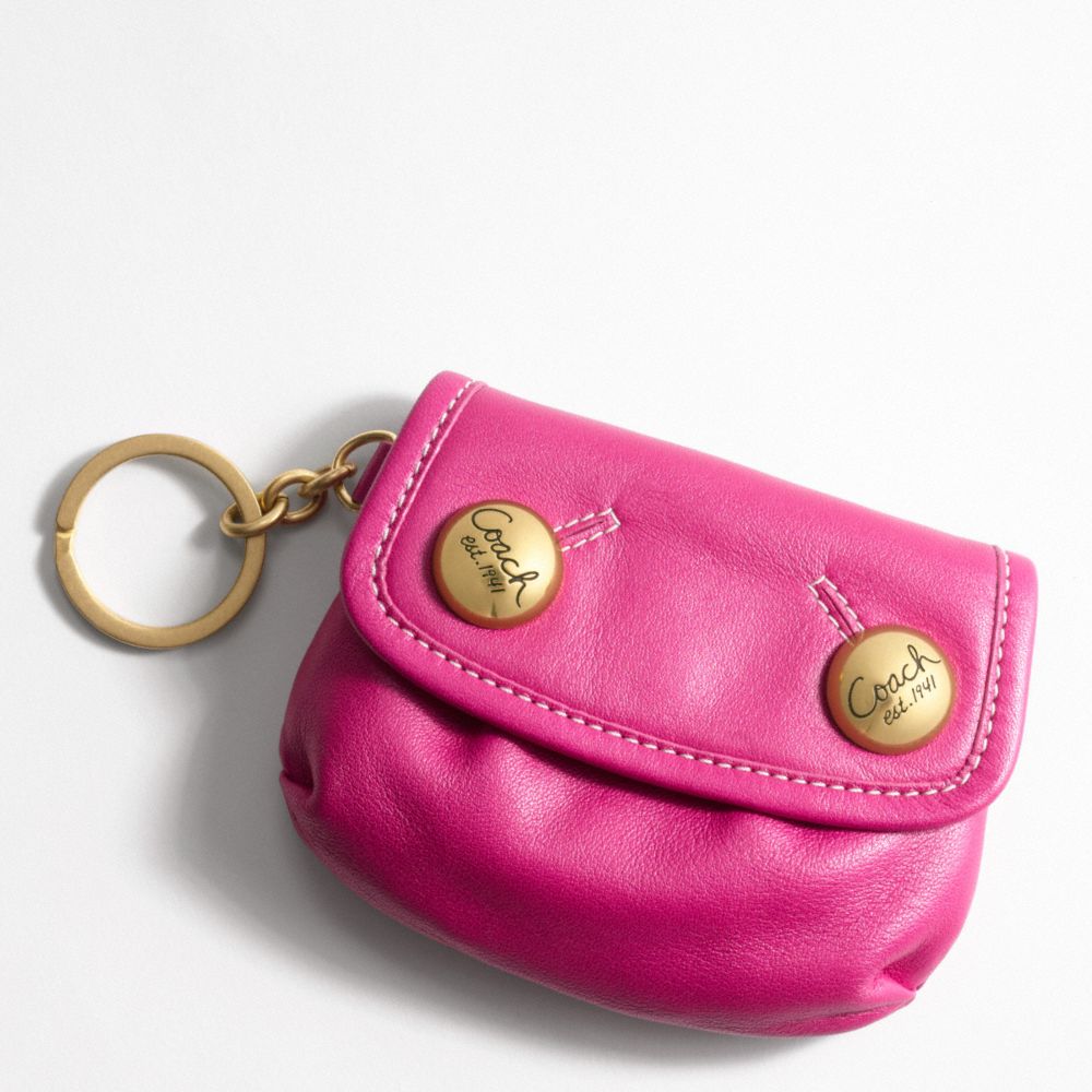 Poppy Leather Pouch Keyfob $48.00