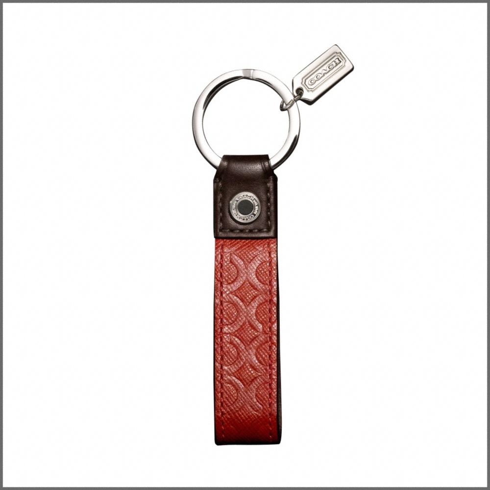 COACH OP ART EMBOSSED KEYFOB $38.00