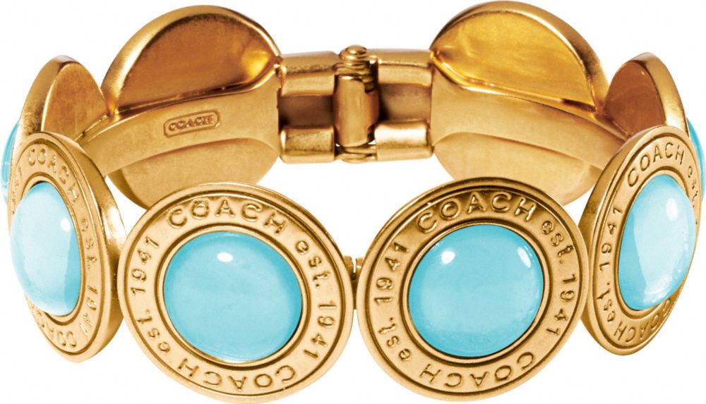 Coach Official Site - GLASS SNAPHEAD HINGED BANGLE from coach.com