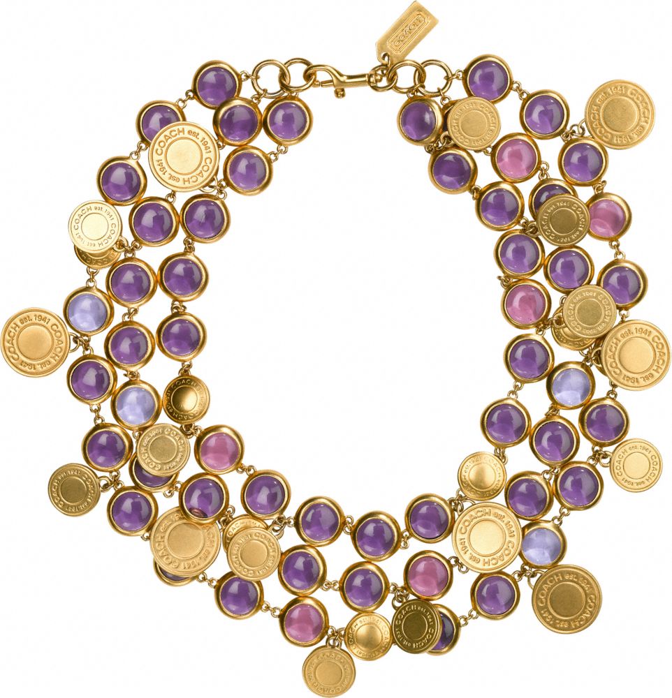 Coach Official Site - DAPHNE 3 STRAND GLASS AND CHAIN NECKLACE from coach.com