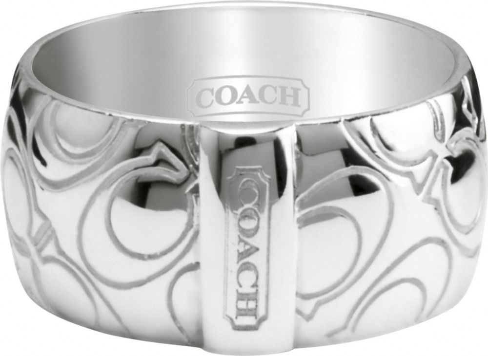 Coach Official Site - BIAS SIGNATURE BAND RING from coach.com