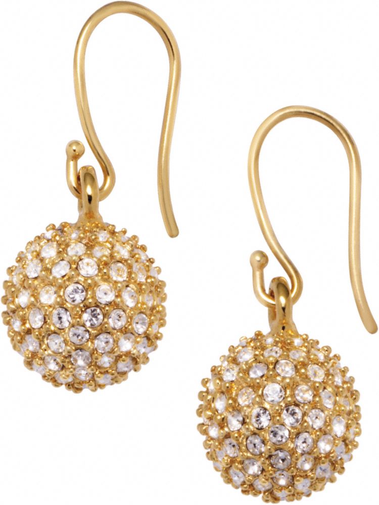Coach Official Site - HOLIDAY PAVE BALL EARRINGS from coach.com