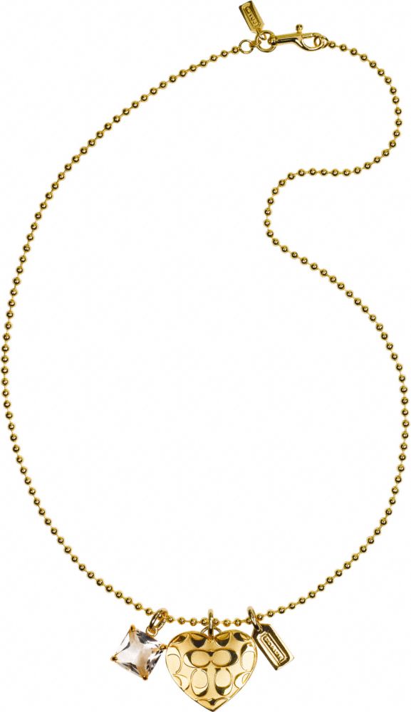 Coach Official Site - LOCKET WITH CRYSTAL NECKLACE from coach.com