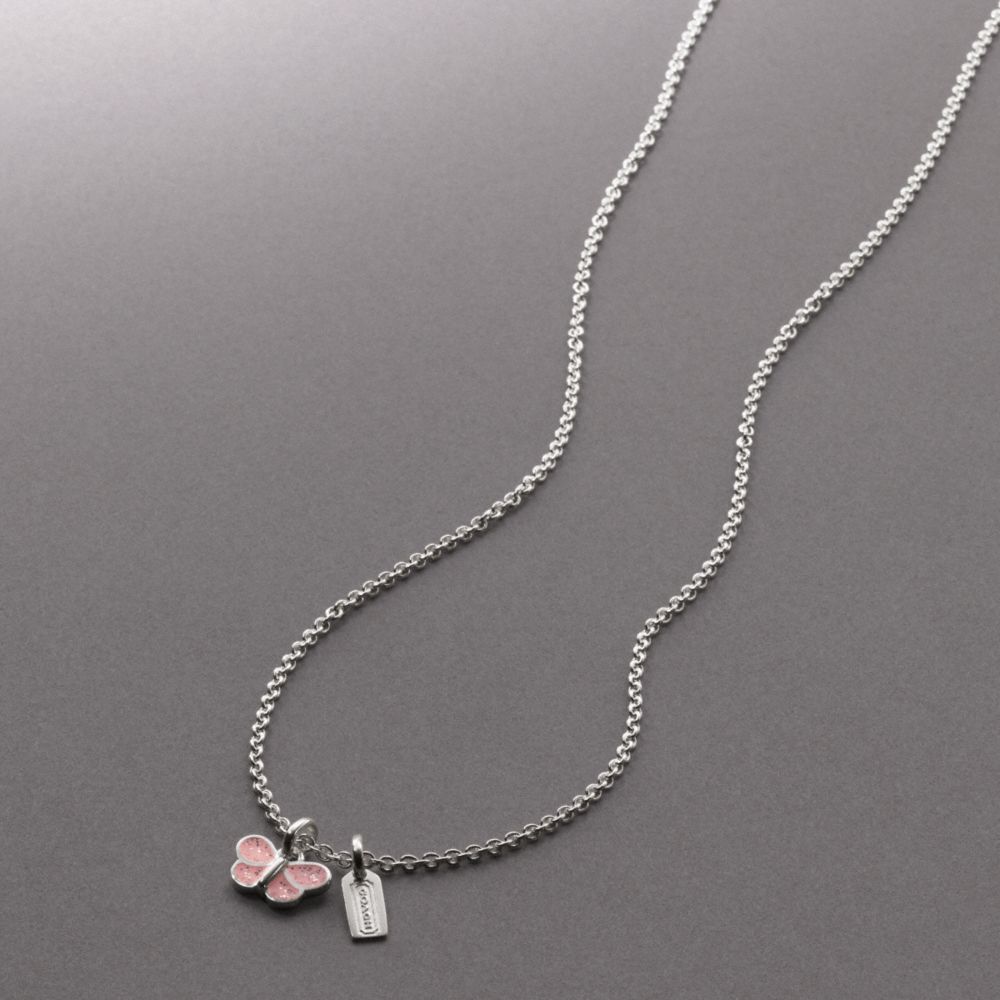 バタフライ グリッター エナメル ネックレス &yen;16,800