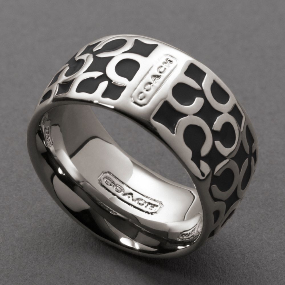 OP ART BIAS RING $68.00