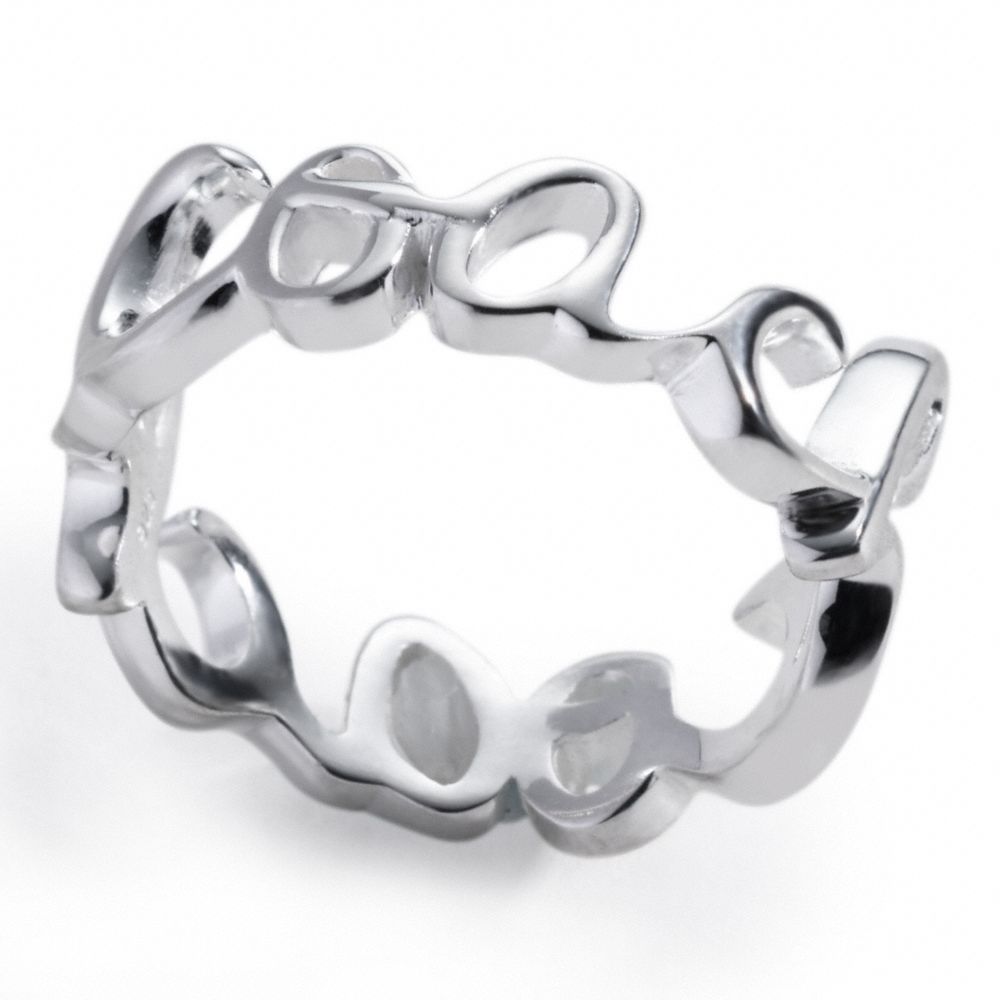 Lower Case Coach Script Ring $78.00