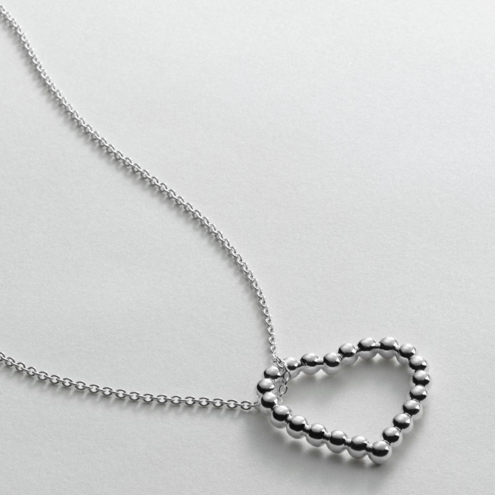 SMALL BALL CHAIN HEART NECKLACE $128.00