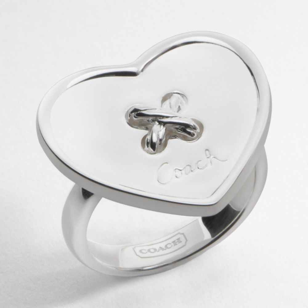 BUTTON HEART RING $98.00