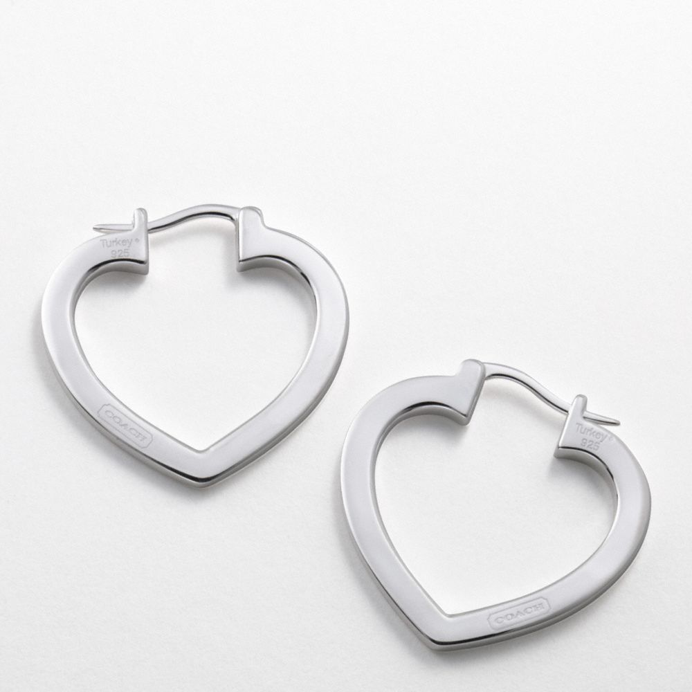 Flat Heart Hoop Earrings $148.00