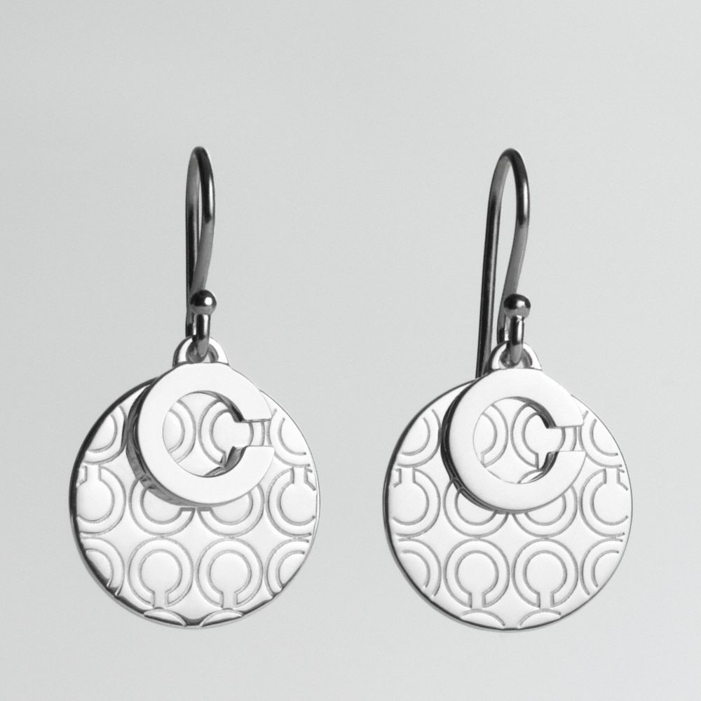 OPTIC C DISC CHARM EARRINGS $128.00